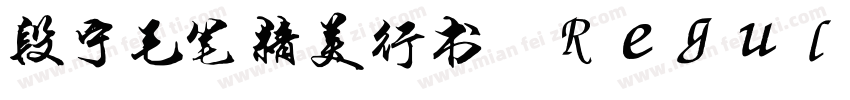段宁毛笔精美行书 Regular字体转换